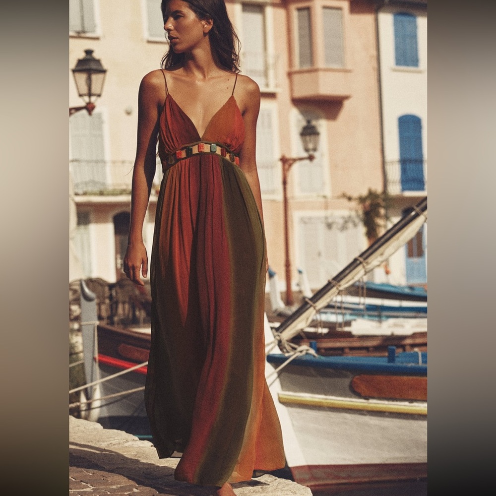 Zara limited edition Beaded Maxi Dress - Picture 4 of 10